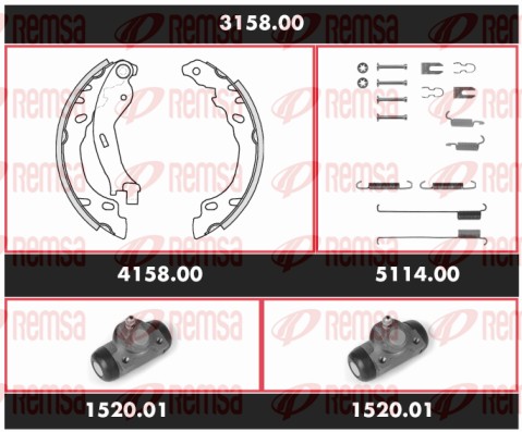 Brake Kit, drum brake (3158.00)