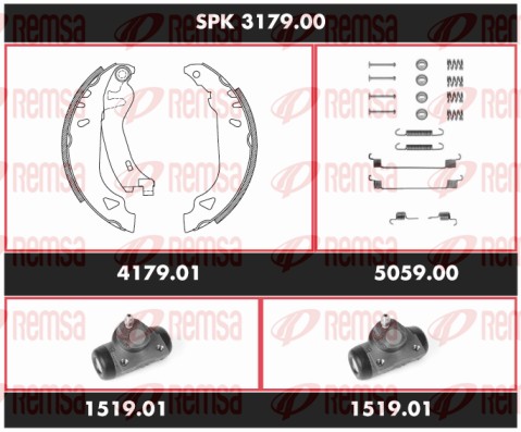 Brake Kit, drum brake (SPK 3179.00)