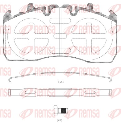 Brake Pad Set, disc brake (JCA 1383.80)