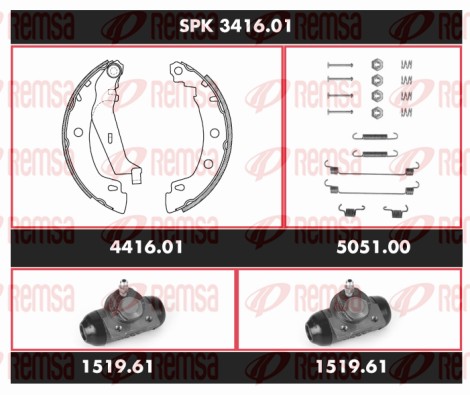 Brake Kit, drum brake (SPK 3416.01)
