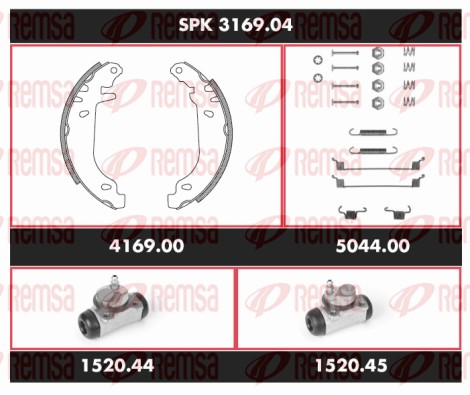 Brake Kit, drum brake (SPK 3169.04)