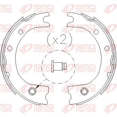 Brake Shoe, parking brake (4725.00)