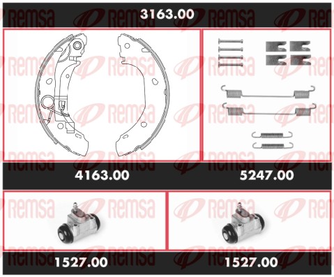 Brake Kit, drum brake (3163.00)