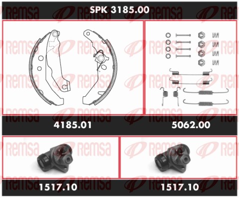 Brake Kit, drum brake (SPK 3185.00)