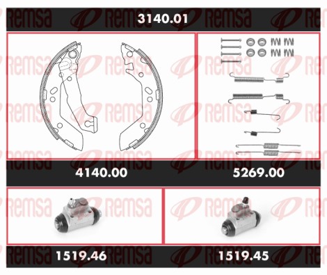 Brake Kit, drum brake (3140.01)