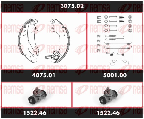Brake Kit, drum brake (3075.02)
