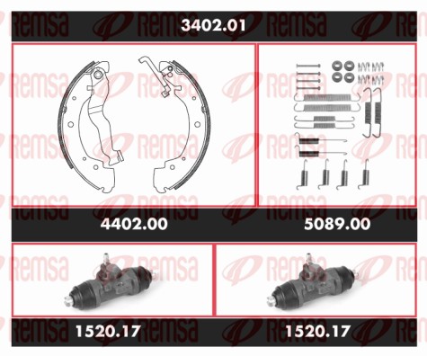 Brake Kit, drum brake (3402.01)
