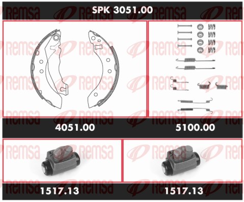 Brake Kit, drum brake (SPK 3051.00)