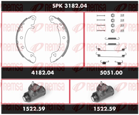 Brake Kit, drum brake (SPK 3182.04)
