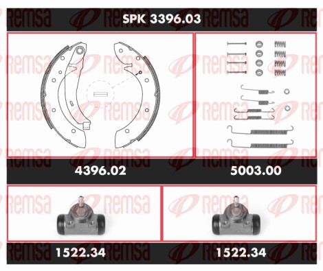 Brake Kit, drum brake (SPK 3396.03)