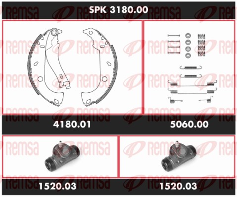 Brake Kit, drum brake (SPK 3180.00)