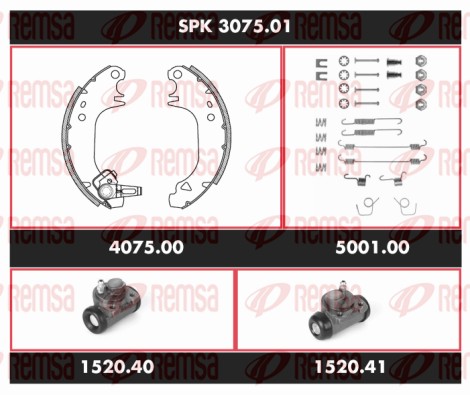 Brake Kit, drum brake (SPK 3075.01)