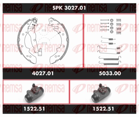 Brake Kit, drum brake (SPK 3027.01)