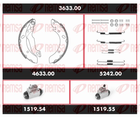 Brake Kit, drum brake (3633.00)