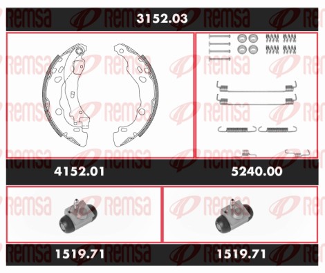 Brake Kit, drum brake (3152.03)