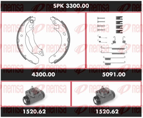 Brake Kit, drum brake (SPK 3300.00)
