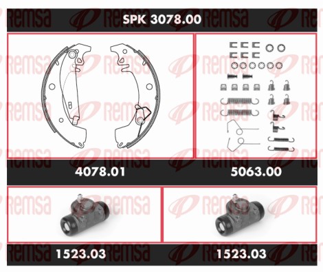 Brake Kit, drum brake (SPK 3078.00)