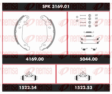 Brake Kit, drum brake (SPK 3169.01)