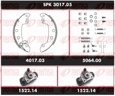 Brake Kit, drum brake (SPK 3017.05)