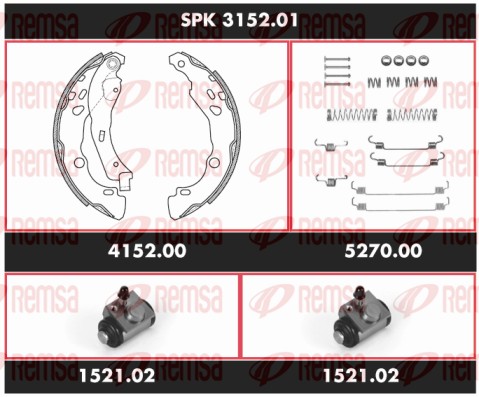 Brake Kit, drum brake (SPK 3152.01)