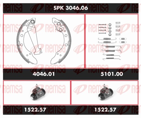 Brake Kit, drum brake (SPK 3046.06)