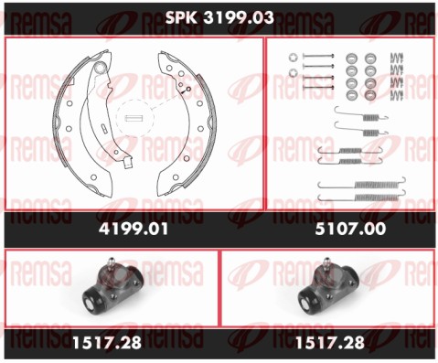 Brake Kit, drum brake (SPK 3199.03)