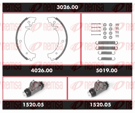 Brake Kit, drum brake (3026.00)