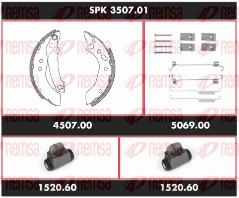Brake Kit, drum brake (SPK 3507.01)