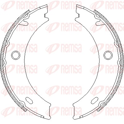 Brake Shoe, parking brake (4714.01)