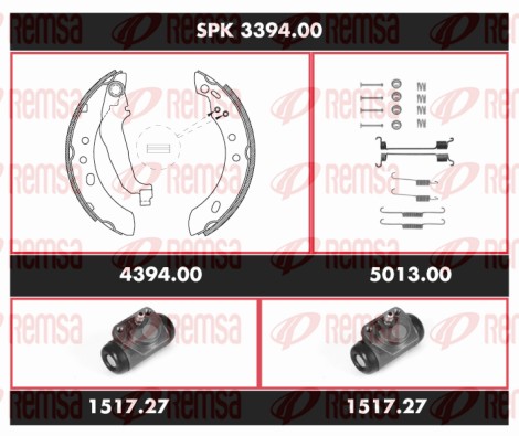 Brake Kit, drum brake (SPK 3394.00)
