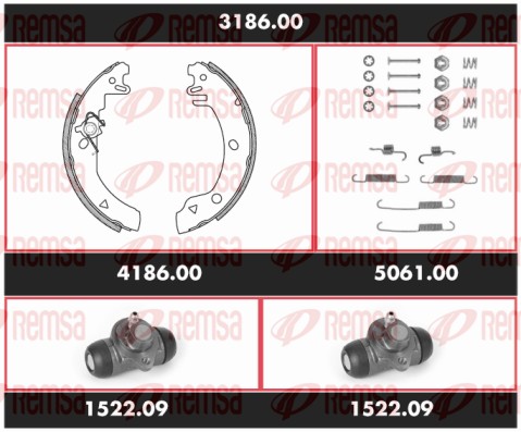 Brake Kit, drum brake (3186.00)
