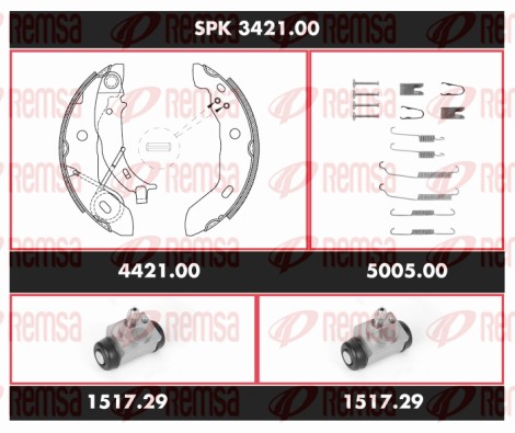 Brake Kit, drum brake (SPK 3421.00)