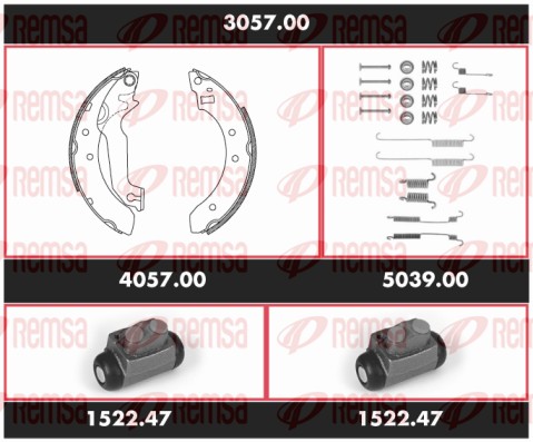 Brake Kit, drum brake (3057.00)