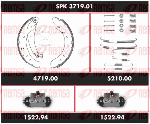 Brake Kit, drum brake (SPK 3719.01)