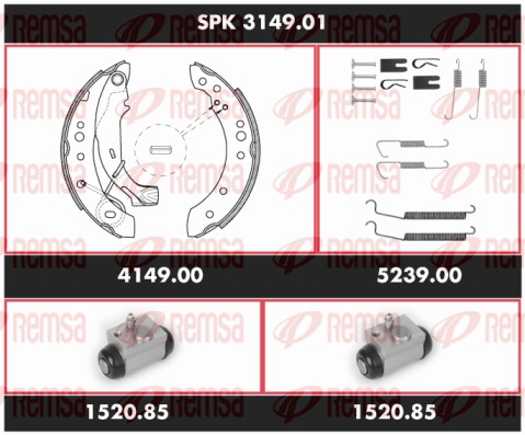 Brake Kit, drum brake (SPK 3149.01)