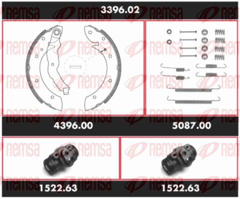Brake Kit, drum brake (3396.02)