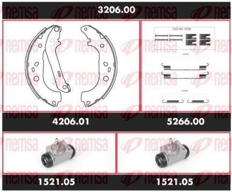 Brake Kit, drum brake (3206.00)