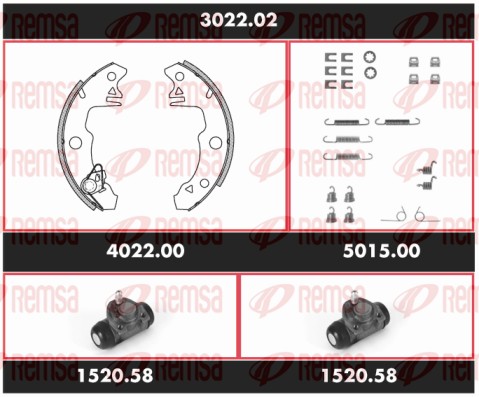 Brake Kit, drum brake (3022.02)