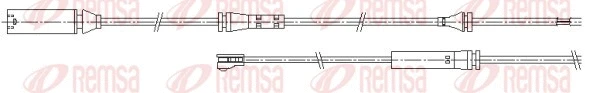 Warning Contact, brake pad wear (001164)