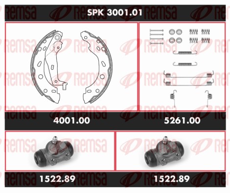 Brake Kit, drum brake (SPK 3001.01)