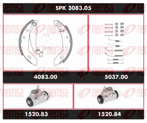 Brake Kit, drum brake (SPK 3083.05)