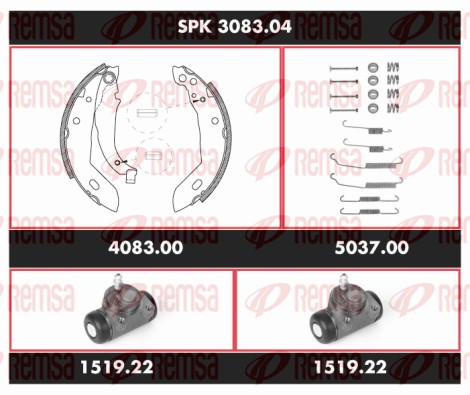 Brake Kit, drum brake (SPK 3083.04)