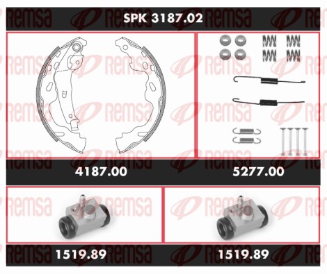 Brake Kit, drum brake (SPK 3187.02)