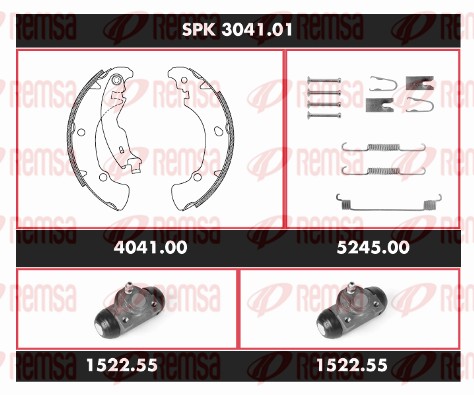 Brake Kit, drum brake (SPK 3041.01)