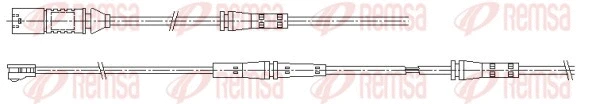 Warning Contact, brake pad wear (001179)