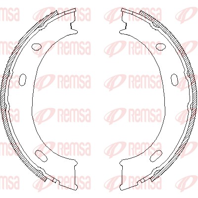 Brake Shoe, parking brake (4710.01)