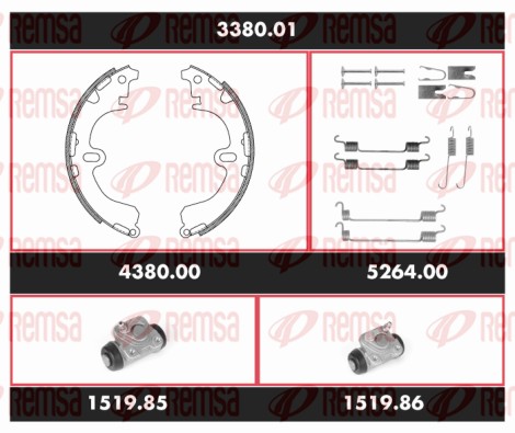 Brake Kit, drum brake (3380.01)