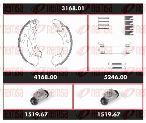 Brake Kit, drum brake (3168.01)