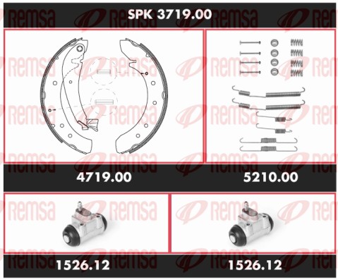 Brake Kit, drum brake (SPK 3719.00)