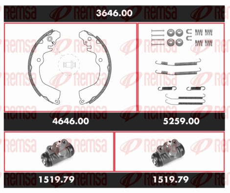 Brake Kit, drum brake (3646.00)